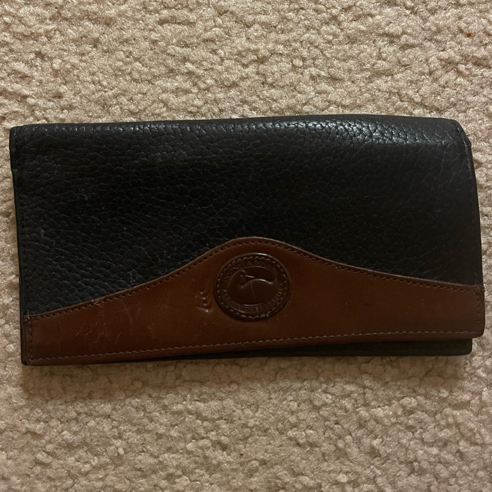 Rooney & Bourke Leather Check Wallet